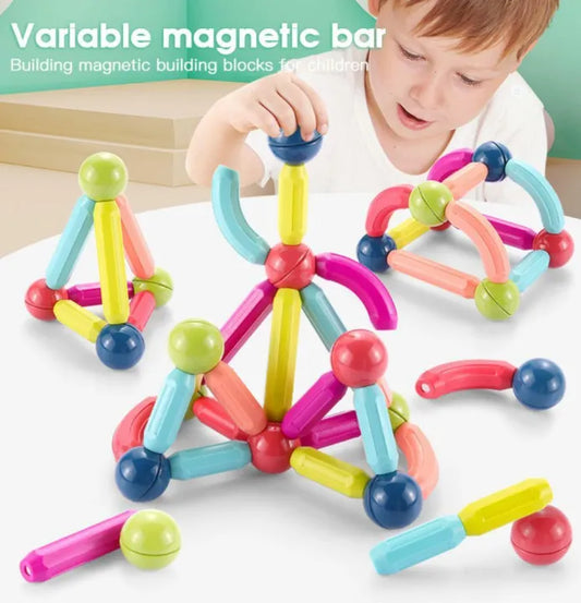 42 Pes Magnetic Blocks Set Toy Magnetic Bar Constructor Building Blocks Montessori Educational Kids Toys For Children