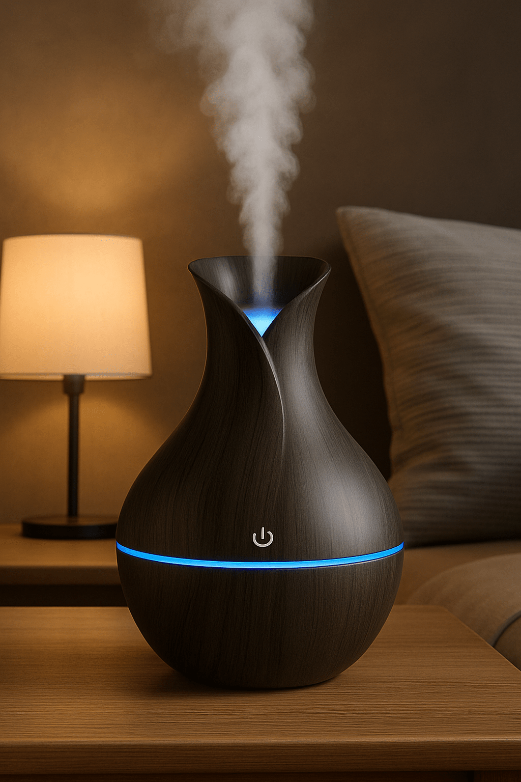 VASE Shape-LIGHT WOOD Air Humidifier & Diffuser with 2 Free Fragrances
