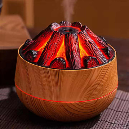 Charcoal Fire Humidifier & Aroma Diffuser With 2 Free Fragrances & Free Delivery