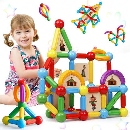 25 Pes Magnetic Blocks Set Toy Magnetic Bar Constructor Building Blocks Montessori Educational Kids Toys For Children