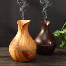 VASE Shape-LIGHT WOOD Air Humidifier & Diffuser with 2 Free Fragrances